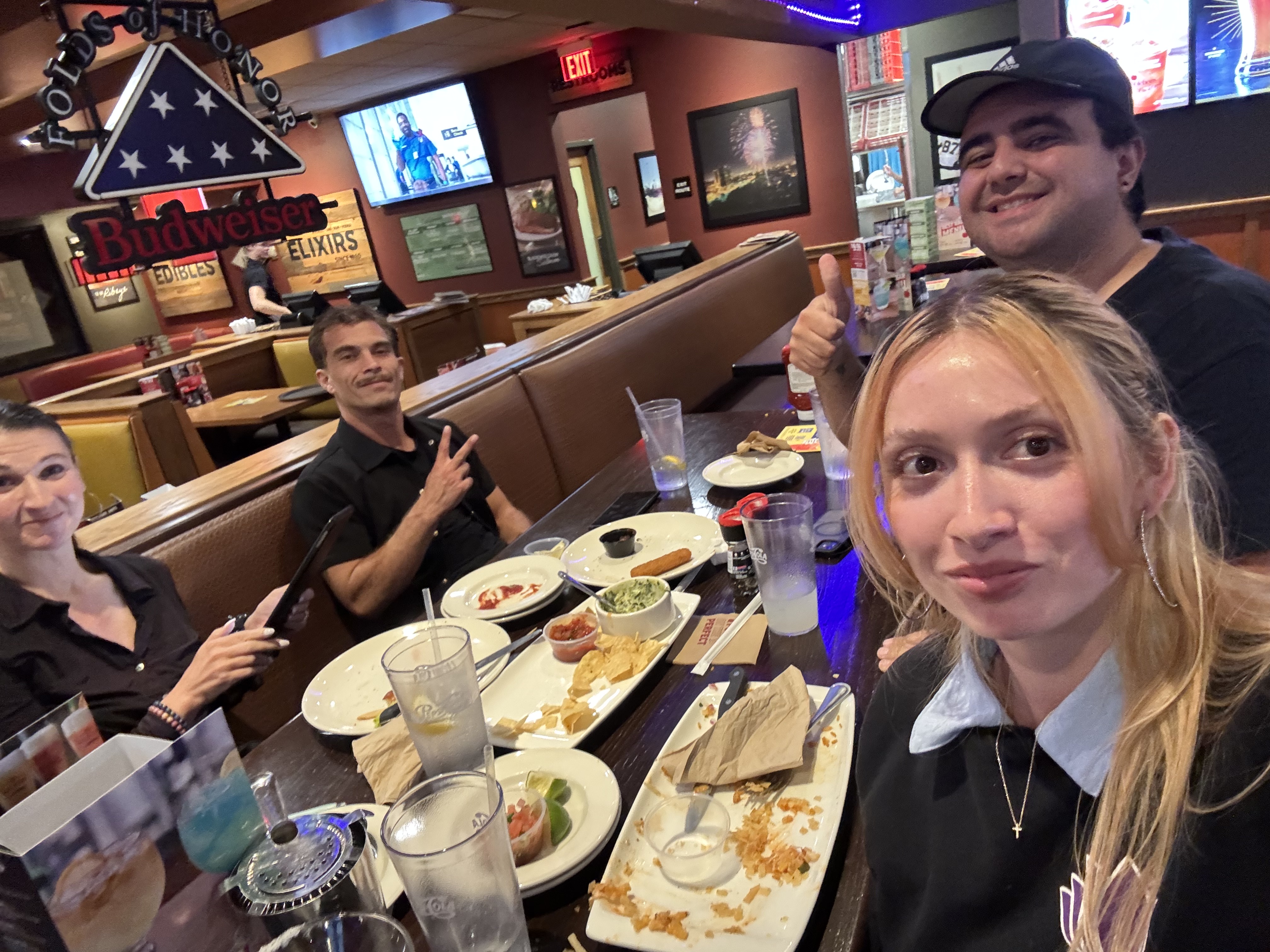 Unity Leadership Development team at restaurant
